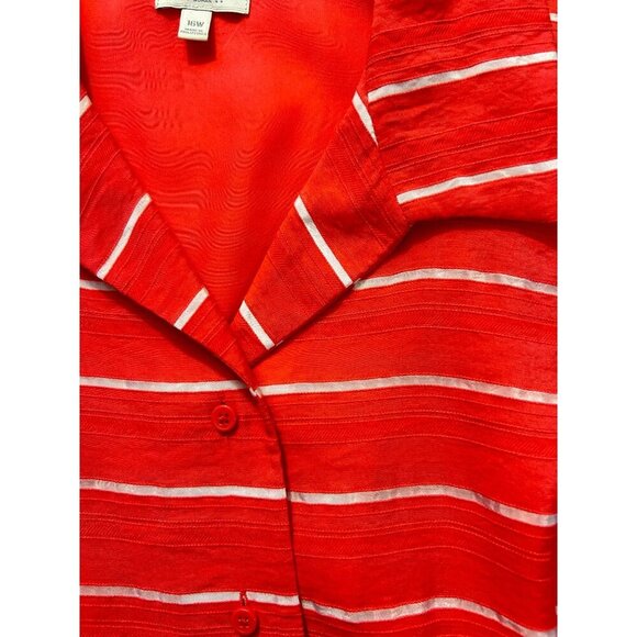 Talbots Orange & White Striped Sleeveless Spring Dress 16W - Picture 5 of 5